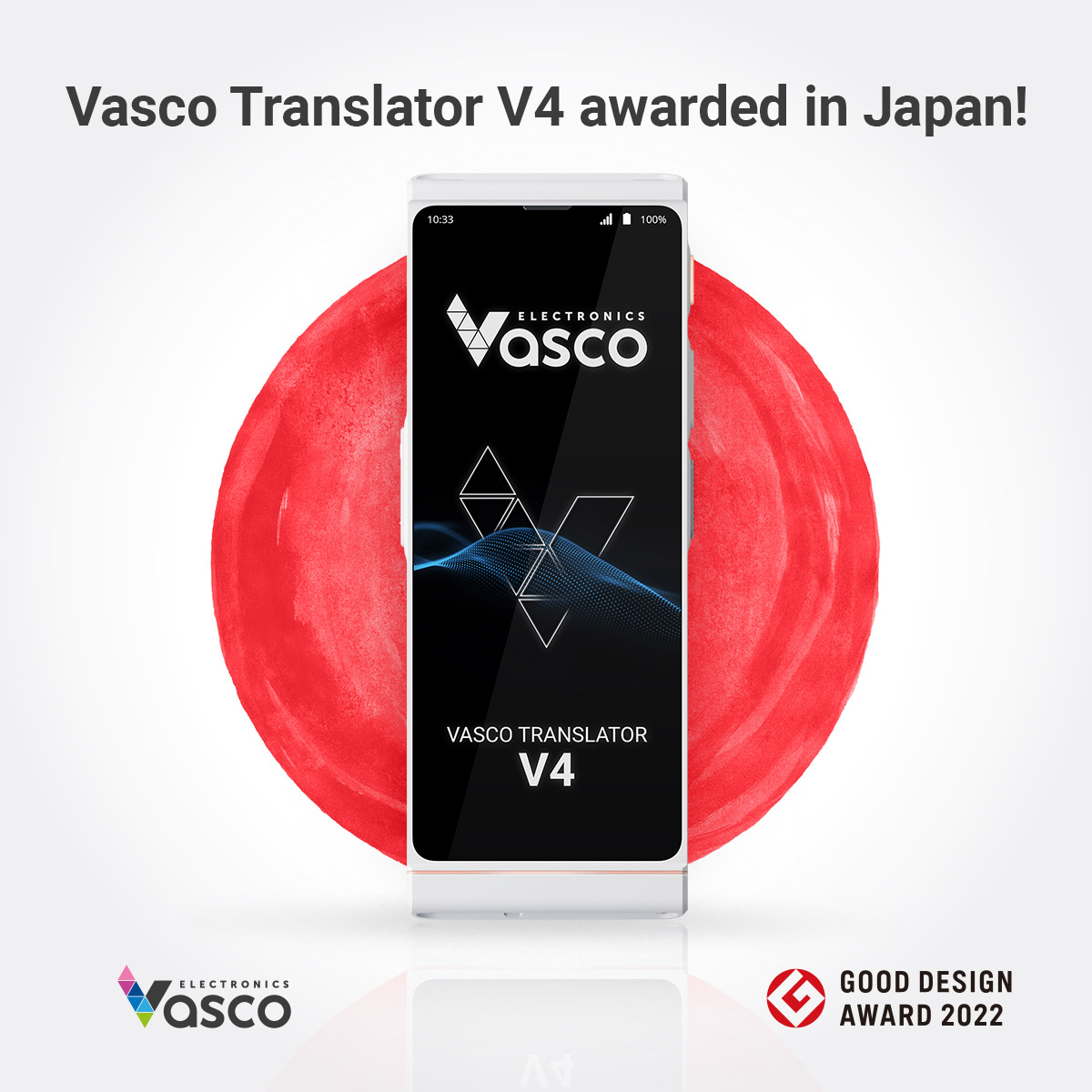 Vasco V4 al Japan Good Designs Award