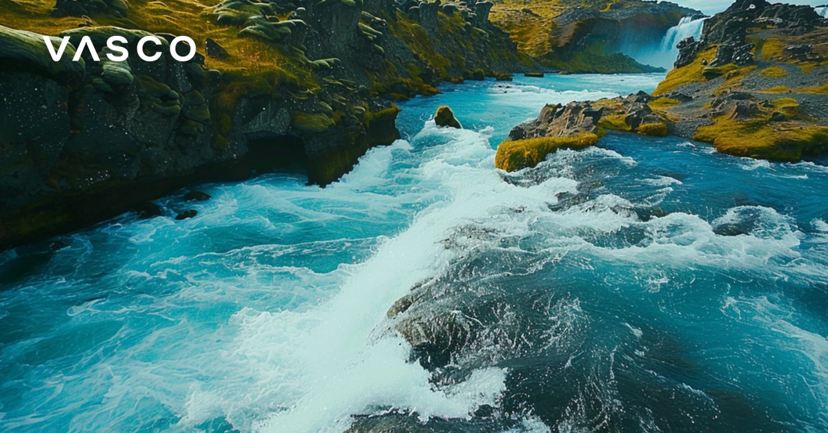 Un'immagine di un fiume in Islanda.